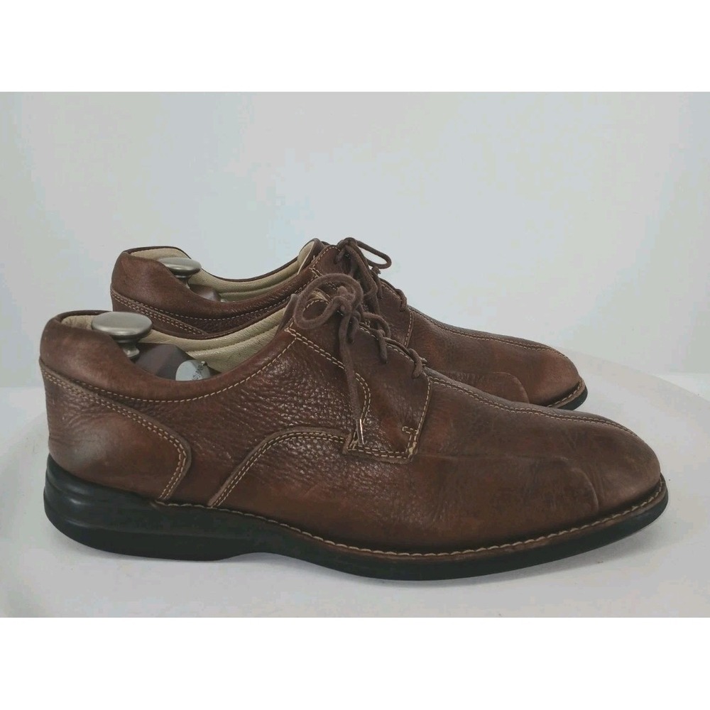 Johnston & Murphy Men's Shuler 10.5M Brown Leather Lace-Up Dress Shoes  C133